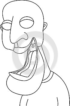 Funny Cartoon Laughing Face