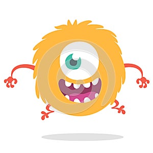 Funny cartoon one eyed monster.