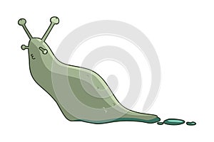 Funny cartoon slug