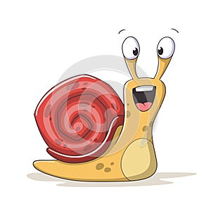 Funny Cartoon Snail