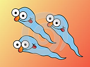 Funny cartoon sperms