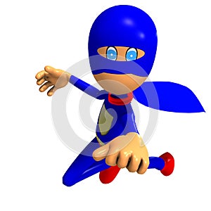 Funny cartoon super hero