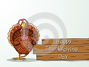 Funny cartoon Thanksgiving turkey