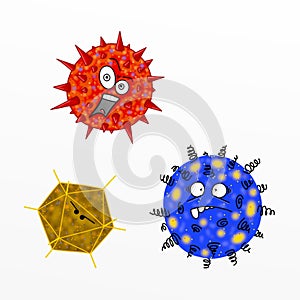Funny cartoon virus