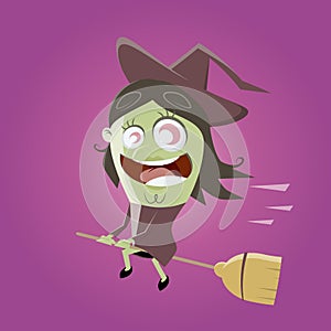 Funny cartoon witch