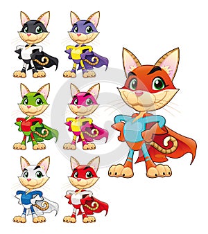 Funny cat super hero.