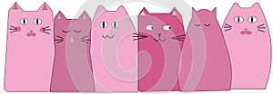 Funny cats cartoons - illustration - computer design photo