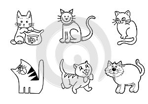 Funny cats vector