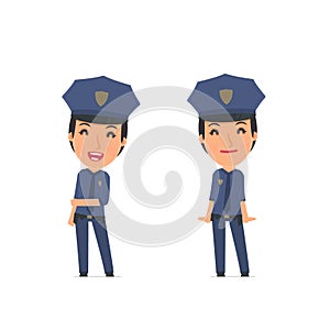 Funny Character Constabulary in confident and shy poses photo