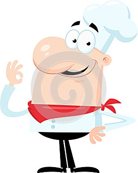 Funny Chef Man Cartoon Character