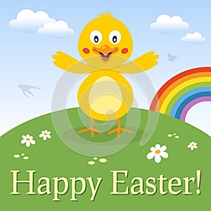 Funny Chick Happy Easter Card