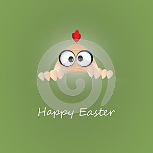 Funny Chicken Egg - Happy Easter Card