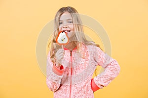 Funny child with candy lollipop