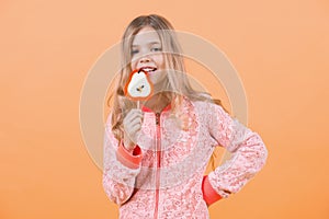 Funny child with candy lollipop