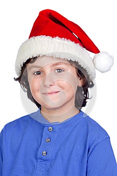 Funny child with Santa hat