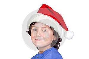 Funny child with Santa hat