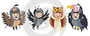 Funny Children Waering Animal Costumes