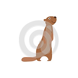 Funny chipmunk personage illustration