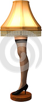 Funny Christmas Story Leg Lamp Isolated