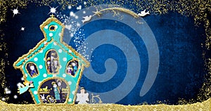 Funny Christmas Nativity Scene greeting card