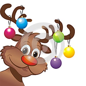 Funny christmas reindeer