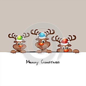 Funny christmas reindeer