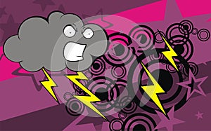 Funny cloud expression catroon background