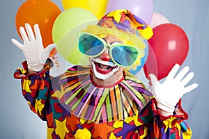 Funny Clown in Big Glasses