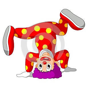 Funny clown cartoon