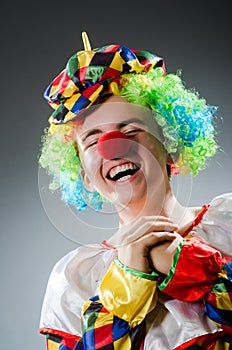 Funny clown in humor