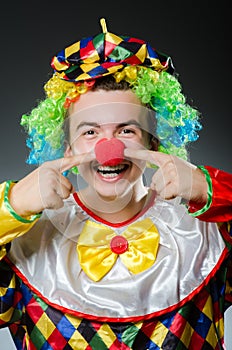 Funny clown in humor