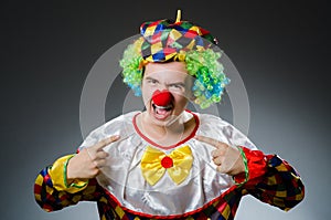 Funny clown in humor