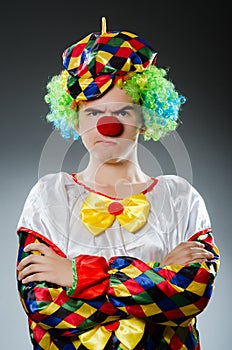 Funny clown in humor