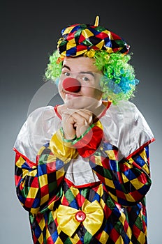 Funny clown in humor