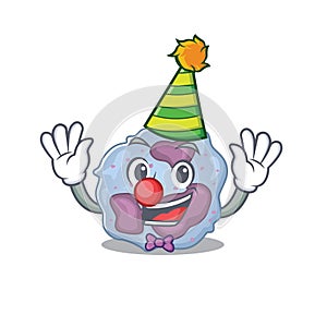 Funny Clown leukocyte cell cartoon character mascot design
