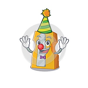 Funny Clown pencil sharpener cartoon character mascot design