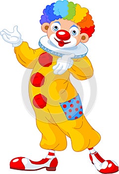 Funny Clown presenting