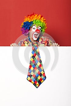 Funny clown with tie