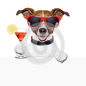 Funny cocktail dog banner