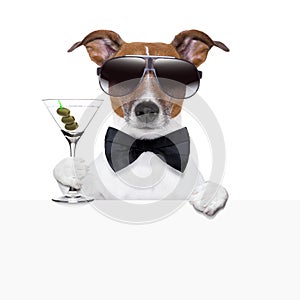 Funny cocktail dog banner