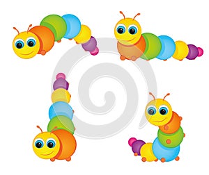 Funny colorful caterpillar photo
