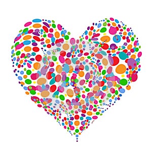 Funny colorful heart shape design