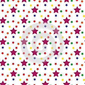 Funny colorful pattern with bright stars. Use for fabric, kids posters, banners