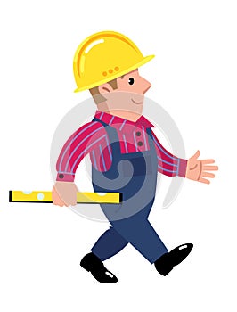 Funny construction worker, engineer or architect.