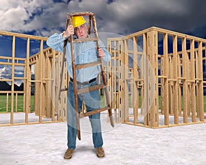 Funny Construction Worker, Job Safety