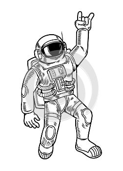 Funny cool dude astronaut spaceman