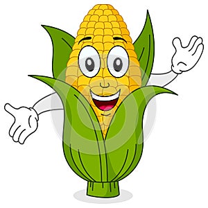 Funny Corn Cob Smiling Character