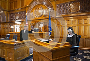 Funny Courtroom, Nun, Judge, Lawyer