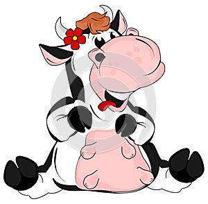 Funny cow girl