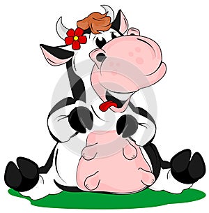 Funny cow girl